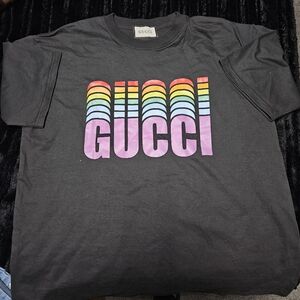Unisex Tee with Multicolor Rainbow Logo